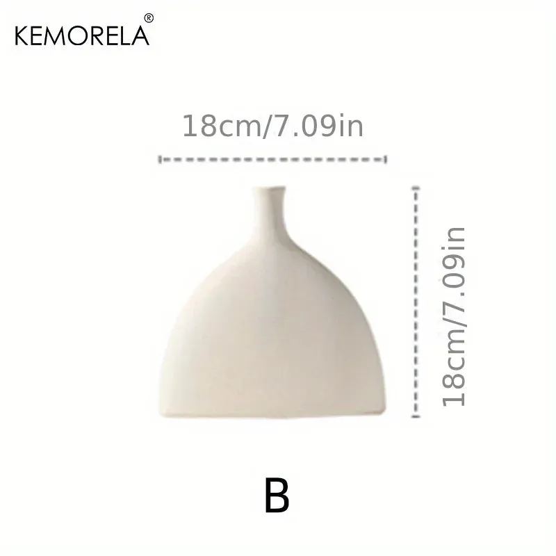 Nordic Ceramic Vase Circular Hollow Donuts Flower Pot Home Living Room Decoration Accessories Interior Office Desktop Decor Gift