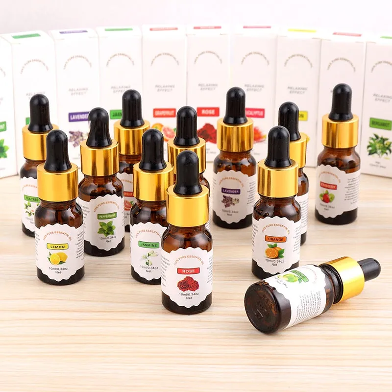 Pure Essential Oils For Aromatherapy Diffusers Flower Fruit Essential Oils Relieve Stress for Humidifier Skin Care TSLM1