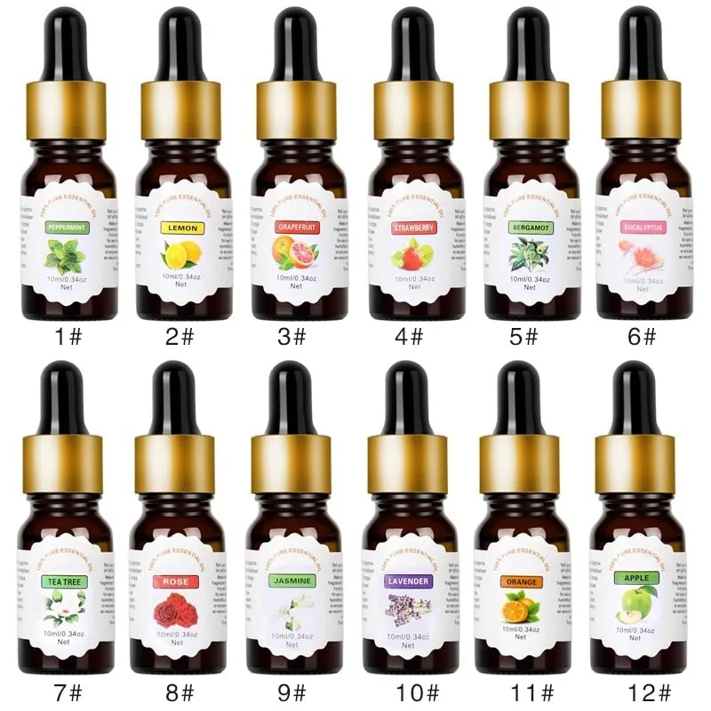Pure Essential Oils For Aromatherapy Diffusers Flower Fruit Essential Oils Relieve Stress for Humidifier Skin Care TSLM1