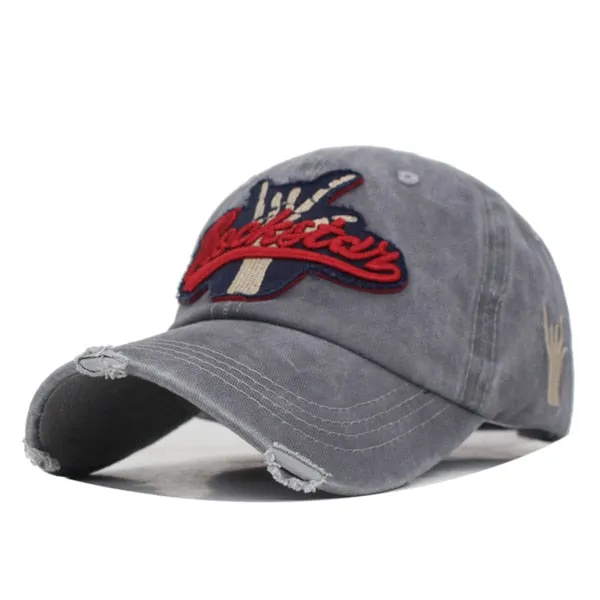 Rockstar Snapback Caps Dad Hats For Men Casquette Bone Washed Fitted Gorras Vintage Baseball Hat Cap