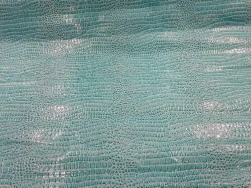 Shiny Alligator Print Vinyl  Fabric - 54" Width Realistic Faux Leather Sold By The Yard (Pick A Color)