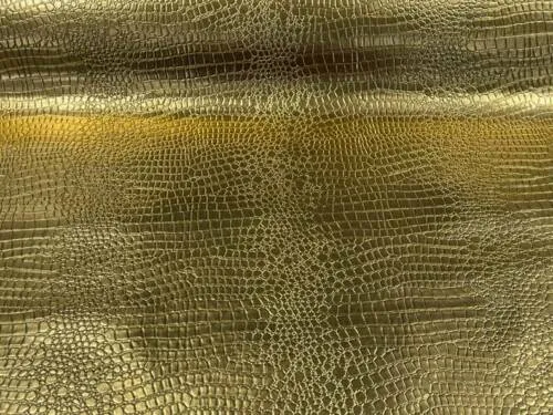 Shiny Alligator Print Vinyl  Fabric - 54" Width Realistic Faux Leather Sold By The Yard (Pick A Color)