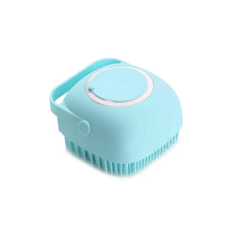 Soft Silicone Pet Bathing Brush – Shampoo Dispenser & Massager for Dogs and Cats
