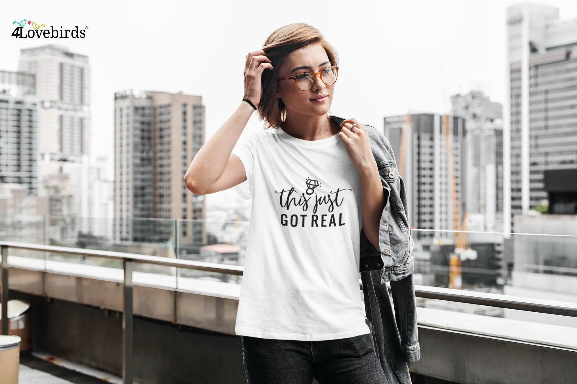 This just got real Hoodie, Marriage T-shirt, Honeymoon Sweatshirt, Gift for Couple, Cute Married Couple Longsleeve, Just married