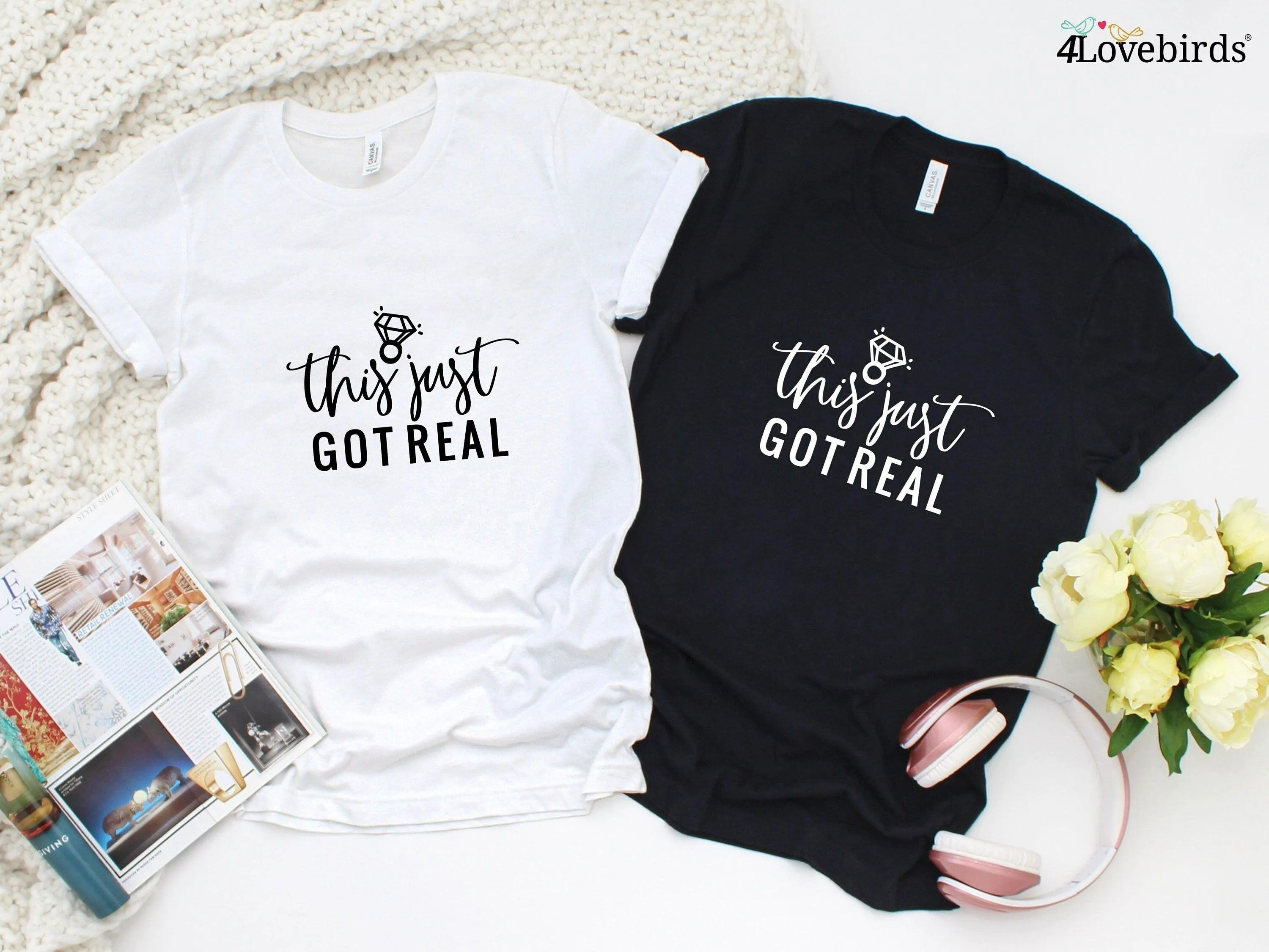 This just got real Hoodie, Marriage T-shirt, Honeymoon Sweatshirt, Gift for Couple, Cute Married Couple Longsleeve, Just married