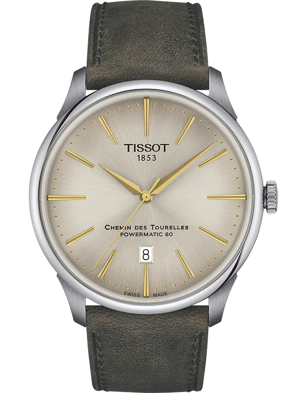 Tissot Chemin des Tourelles Powermatic 80 42mm Watch - T139.407.16.261.00 - 787587