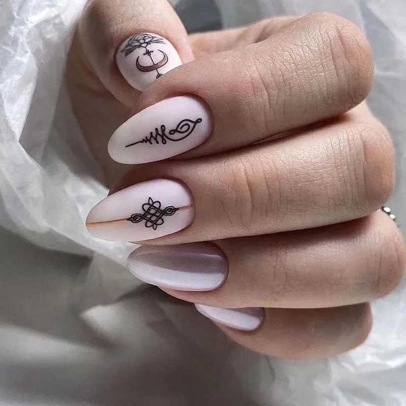Toleet-Helloween sminken 24P/Set Halloween Fake Nails Art Ghost Face Pumpkin Spooky Designer Girls Party Press on Nail Tips Wearable Stick on Nails False