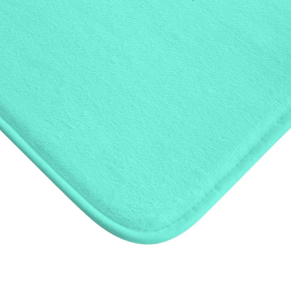 Turquoise Blue Motivational Bath Mat, "Time Is An Illusion", Inspirational Quote Printed Bath Mat- Printed in USA
