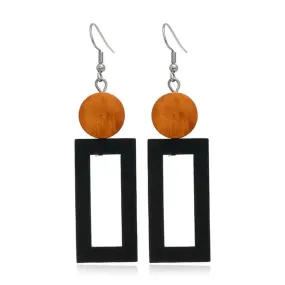 Unique Rattan Earrings Wooden Women Elegant Bohemian Long Earrings Fashion Exaggerate Big Boho Earrings Statement Jewelry 2024