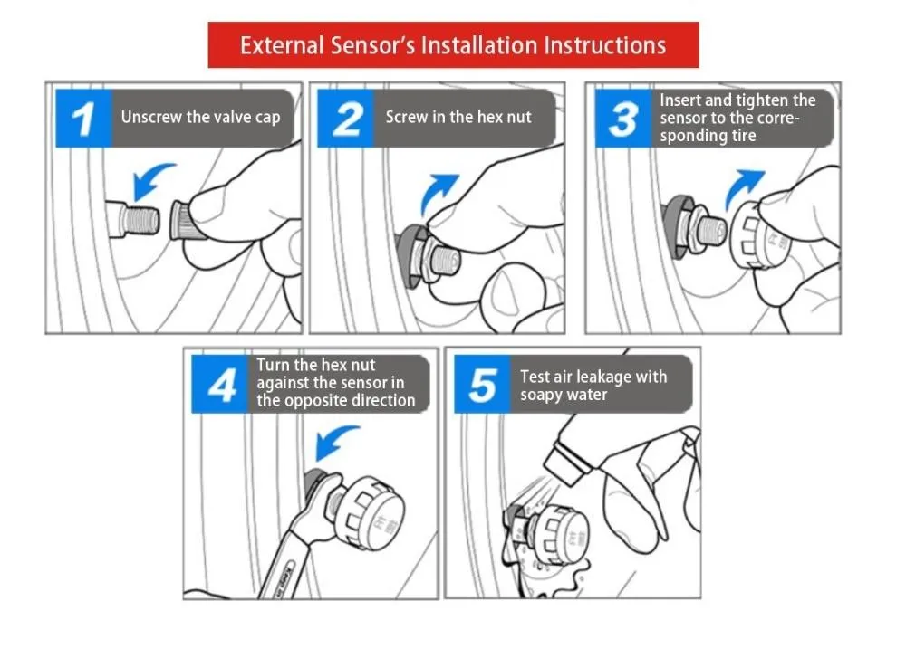 Universal Wireless Solar LCD TPMS