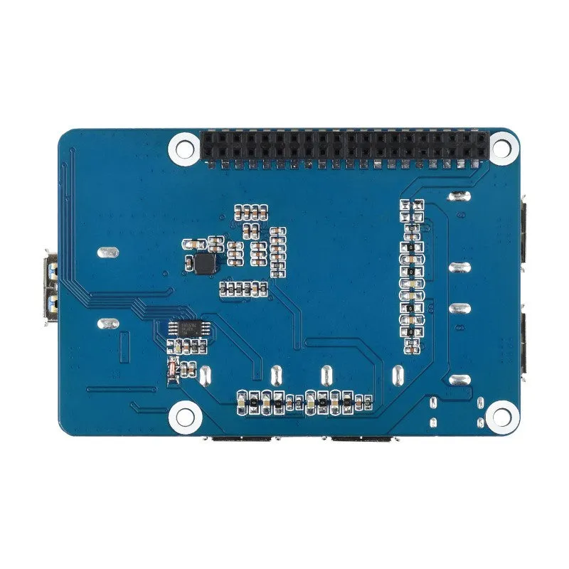 USB 3.2 Gen1 HUB HAT for Raspberry Pi, 4x USB 3.2 Gen1 Ports, Driver-Free