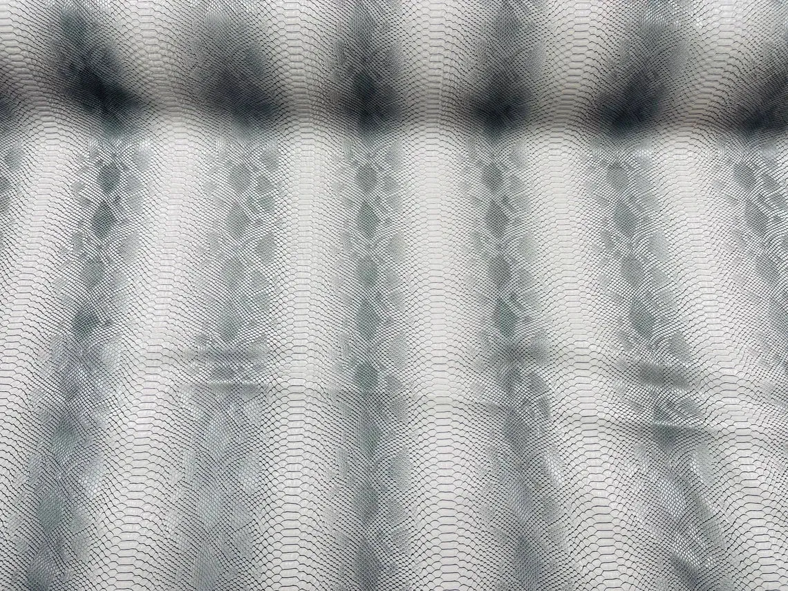 Viper Snake Print Vinyl  Fabric - 54" Width Faux Leather Sold By The Yard (Pick A Color)