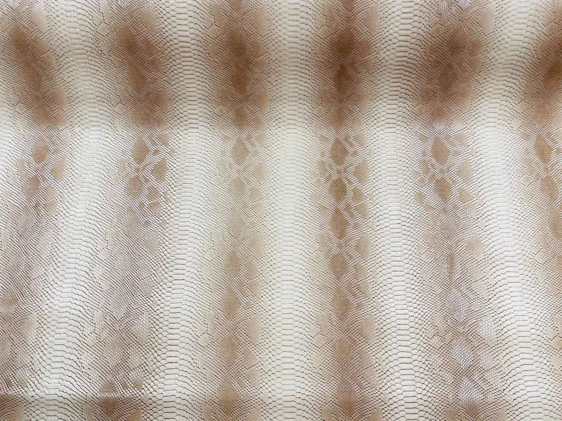 Viper Snake Print Vinyl  Fabric - 54" Width Faux Leather Sold By The Yard (Pick A Color)