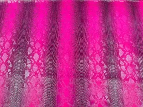 Viper Snake Print Vinyl  Fabric - 54" Width Faux Leather Sold By The Yard (Pick A Color)