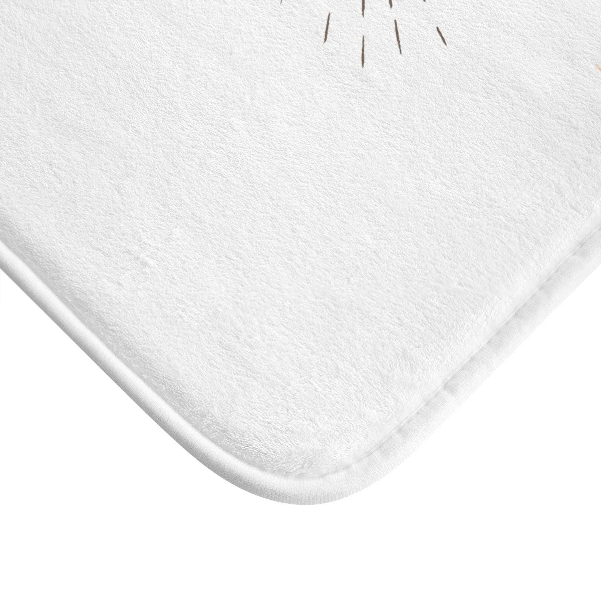 White Motivational Bath Mat, "Time Is An Illusion", Inspirational Quote Printed Bath Mat- Printed in USA