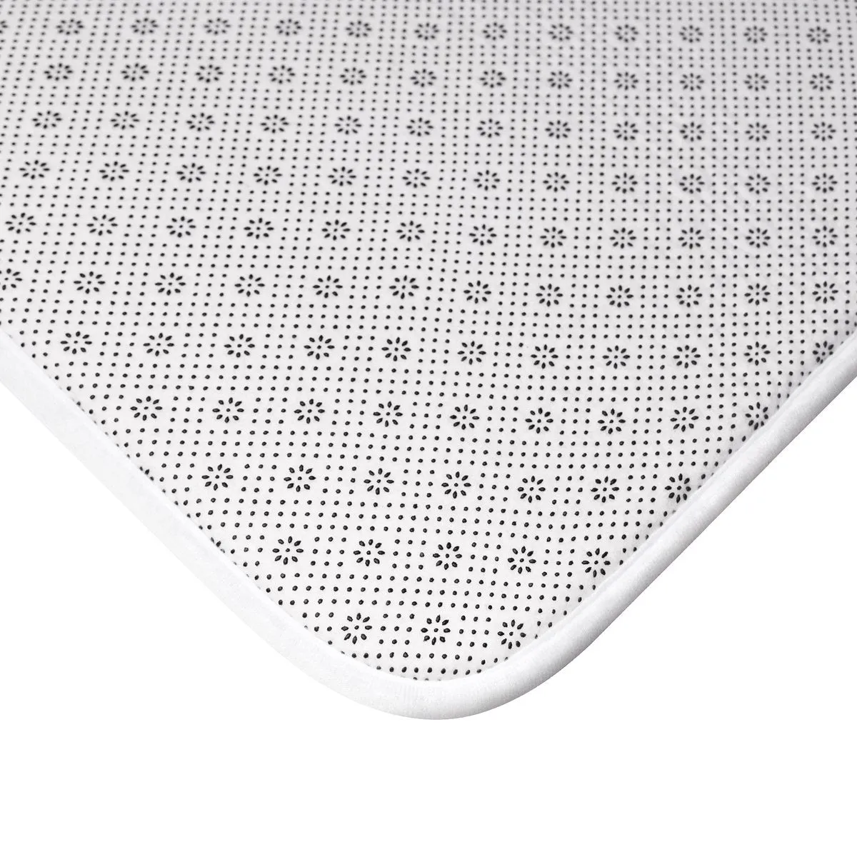 White Motivational Bath Mat, "Time Is An Illusion", Inspirational Quote Printed Bath Mat- Printed in USA