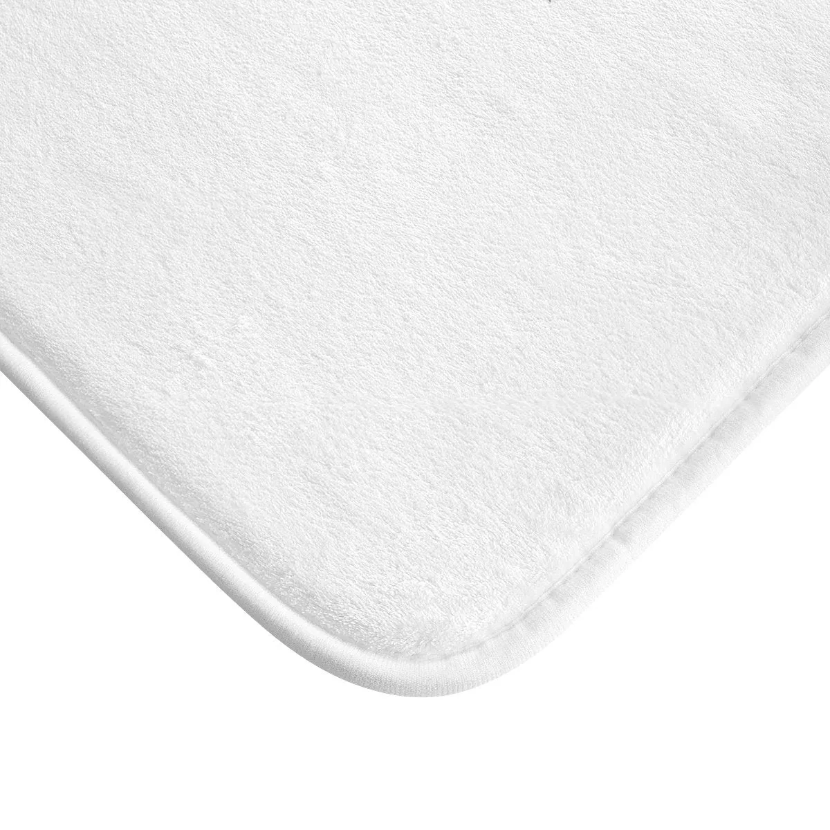 White Motivational Bath Mat, "Time Is An Illusion", Inspirational Quote Printed Bath Mat- Printed in USA
