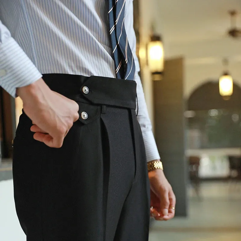 WIAOFELLAS -  Men Spring Autumn New Fashion Slim Fit Formal Trousers Mens Business Casual Suit Pants Male Long Solid Color Pants W205