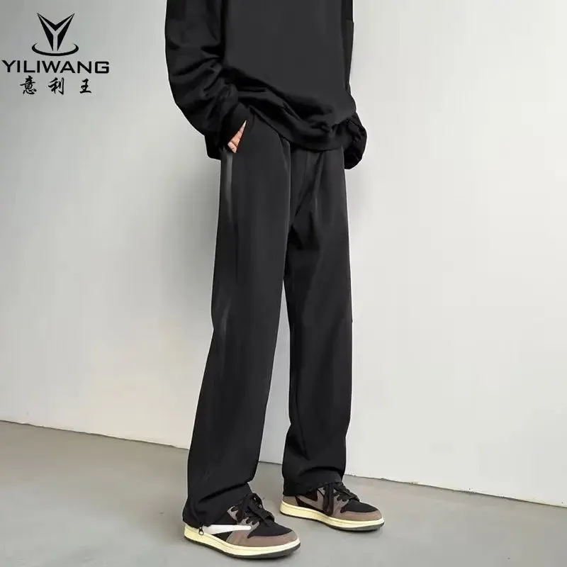 WIAOFELLAS  -  Spring Summer Men's Fashion Zipper Outdoor Pants Male Solid Color Straight Trousers Men Loose High Street Sports Pants H227